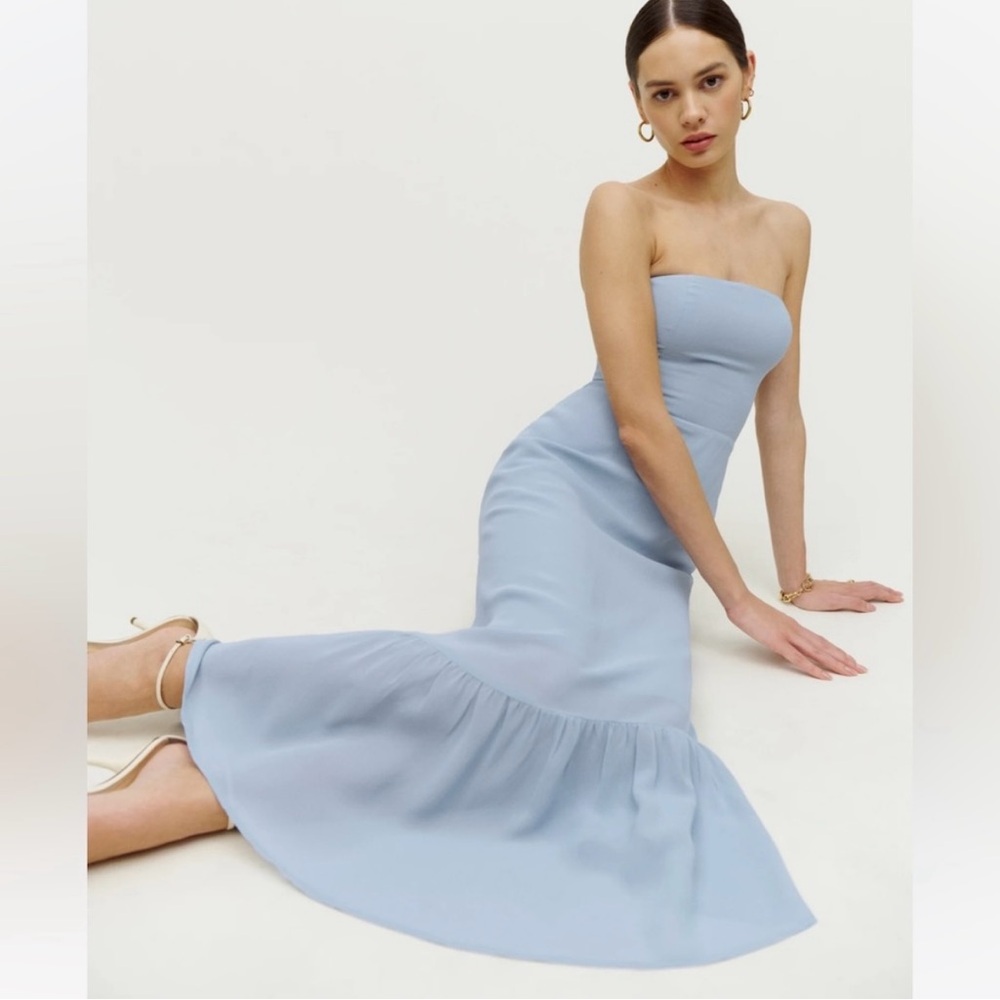 Reformation Arta Dress (Mineral Blue) Size 2